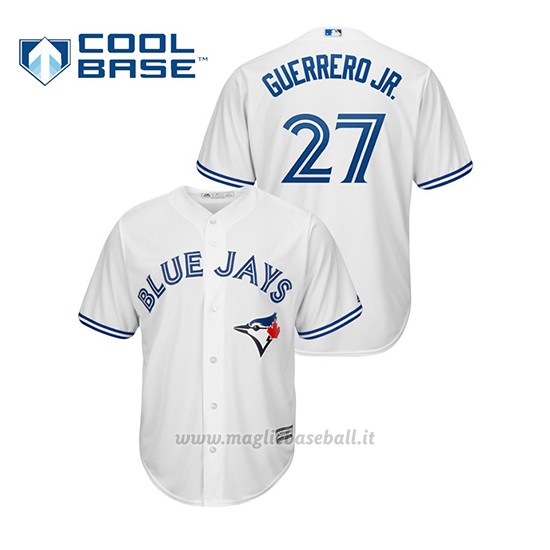 Maglia Baseball Uomo Toronto Blue Jays Vladimir Guerrero Jr. Cool Base Majestic 1ªBianco